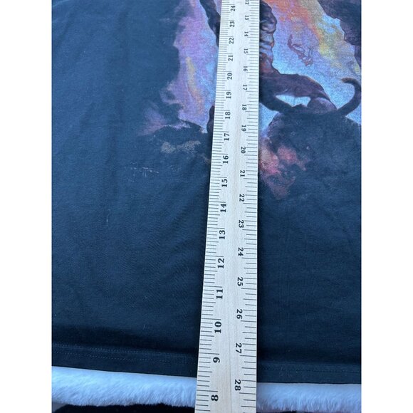 Frazetta Girls T-Shirt With Fire Demon Artwork Black Size Large 100% Cotton - Picture 4 of 9